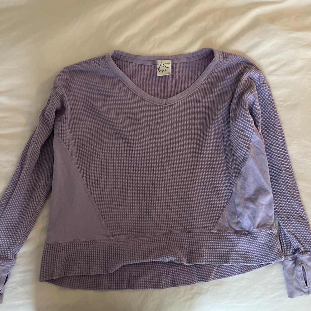 offline by aerie waffle knit top
